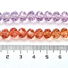 Transparent Painted Glass Beads Strands X1-DGLA-A034-T8mm-A12-3