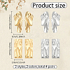 4 Pairs 4 Styles Alloy Stud Earrings with 304 Stainless Steel Pins EJEW-AN0004-61-2