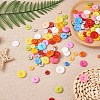 Fashewelry 350Pcs 7 Style Plastic Buttons BUTT-FW0001-01-6