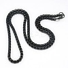 Trendy Men's 201 Stainless Steel Box Chain Necklaces X-NJEW-L043B-46B-1