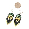 Handmade Glass Seed Beads Dangle Earrings EJEW-MZ00561-02-4