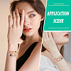 12Pcs 2 Colors Golden 304 Stainless Steel with Rhinestone Expandable Bangles BJEW-SC0001-27-5