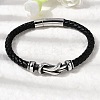 Braided Microfiber Leather Cord Bracelets BJEW-A092-01B-AS-2
