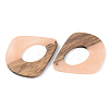 Opaque Resin & Walnut Wood Pendants RESI-S389-016A-C02-2