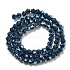 Opaque Solid Color Electroplate Glass Beads Strands GLAA-F029-P4mm-C09-2