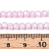 Anti-Tarnish Electroplate Rondelle Glass Beads Strands EGLA-T021-4mm-17-03-4
