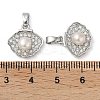 Brass Micro Pave Cubic Zirconia Pendants KK-U045-19P-3