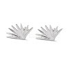 Non-Tarnish 304 Stainless Steel Grass Stud Earrings for Women EJEW-F300-04P-1