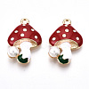 Autumn Theme Eco-Friendly Alloy Enamel Pendants ENAM-Q437-045-NR-1