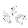 Natural Quartz Crystal Carved Half Hole Beads G-K367-02G-1