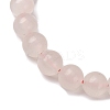 Natural Pink Mangano Calcite Beads Stretch Bracelet for Women BJEW-JB06715-2
