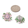 Flower Handmade Glass Seed Beads Stud Earrings EJEW-MZ00656-02-3