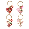 Valentine's Day Alloy Enamel Keychain KEYC-YW00185-01-2