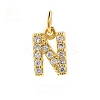Brass Cubic Zirconia Pendants with Jump Rings FIND-PW0024-09N-1