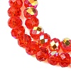 Electroplate Transparent Glass Beads Strands EGLA-A046-01B-01-2