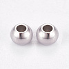 Non-Tarnish 304 Stainless Steel Smooth Round Beads STAS-M006-01E-2