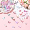 100Pcs Transparent Spray Painted Glass Beads GLAA-YW0005-09-5