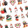 30Pcs 15 Styles Christmas Alloy Enamel Pendants XMAS-FS0001-01-2