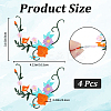 Flower & Leaf Polyester Embroidery Sew on Appliques PATC-WH0010-32B-2