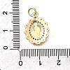 Brass Micro Pave Cubic Zirconia Pendants KK-P336-04F-G-3
