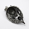 Retro Men's 304 Stainless Steel Steel Big Wolf Head Pendants LS-STAS-O044-52A-2