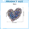 12Pcs Glitter Resin Hotfix Rhinestone(Hot Melt Adhesive On The Back) PATC-CA0001-15-2
