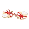 Rack Plating Alloy Enamel Pendants ENAM-Q449-09G-3