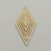 Unfinished Wood Rhombus Shape Discs Slices WOCR-PW0001-005B-5