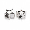 Tibetan Style Alloy European Beads Settings for Enamel TIBEB-N007-029-3