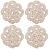 Handmade Cotton Lace Cup Coasters AJEW-GF0008-84A-1