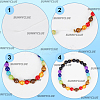 DIY DIY Natural & Synthetic Mixed Gemstone Round Beaded Stretch Bracelet Making Kit DIY-SC0024-65-6