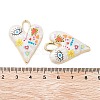 Rack Plating Alloy Enamel Pendants FIND-C050-09G-06-3