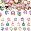 15Pcs Heart K9 Glass Charms GLAA-YW0004-59-2