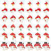 36Pcs 6 Styles Autumn Theme Alloy Enamel Pendants ENAM-HY0003-07-1