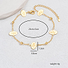 Brass Oval Link Chain Ankletsts for Women SG5790-2-1