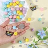 DIY Brass Rhinestone & Butterfly & Round Silicone Beads Jewelry Making Findings Kits DIY-SZ0010-31-3
