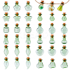 33Pcs 11 Styles Glass Cork Bottles Ornament AJEW-PH0025-20-1