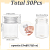 30Pcs Clear Glass Bottles Bead Containers CON-SC0001-11S-01-2