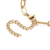 PVD Vacuum Plating 304 Stainless Steel Paperclip Chain Bracelet for Men Women BJEW-E031-02G-02-3