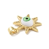 Brass Micro Pave Cubic Zirconia Pendants KK-B059-46G-C-3