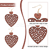 6 Pairs 6 Styles Wood Dangle Earrings with Iron Earring Pins EJEW-AN0004-60-3