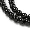 Natural Black Onyx Round Bead Strands G-R198-6mm-4