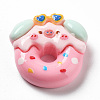 Pig Theme Opaque Resin Cabochons RESI-I057-A01-1