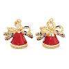 Christmas Theme Rack Plating Brass Pendants KK-M280-11D-G-1