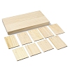 3-Slot Wooden Earring Display Card Stands EDIS-R027-01A-03-3