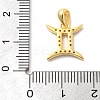 925 Sterling Silver Micro Pave Clear Cubic Zirconia Pendants LS-STER-Z012-06G-04-3