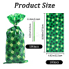 Rectangle Shamrock Clover Print Plastic Cookies Packing Pouches ABAG-WH0038-35A-2