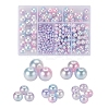 497Pcs 5 Style Rainbow ABS Plastic Imitation Pearl Beads OACR-YW0001-07F-1
