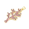 Brass Micro Pave Cubic Zirconia Pendants KK-H203-04G-2