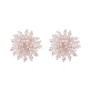 Flower Handmade Glass Seed Beads Stud Earrings EJEW-MZ00680-03-3